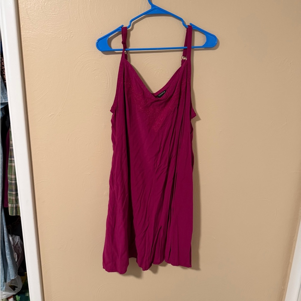 Torrid Fuchsia Lace Detail Dress